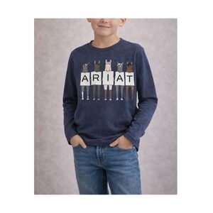 Ariat Youth Horse Graphic Long Sleeve Tee Organic Cotton Size S (7–8)